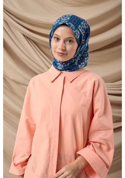 Silk Home Soft Eşarp 73093-05 Mavi, Yeşil, Turuncu, Beyaz