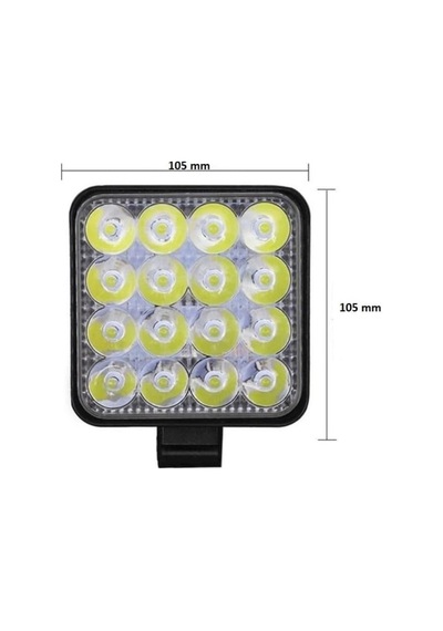 Lwl-s16 Çalışma Lambası 12-24 Volt Kare 16 Ledli 48w Adet