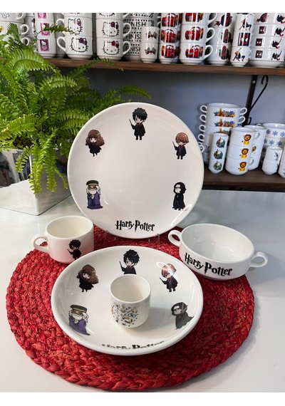 5 Parça Harry Potter Model Çocuk Yemek Takımı Beslenme Seti Çok Renkli
