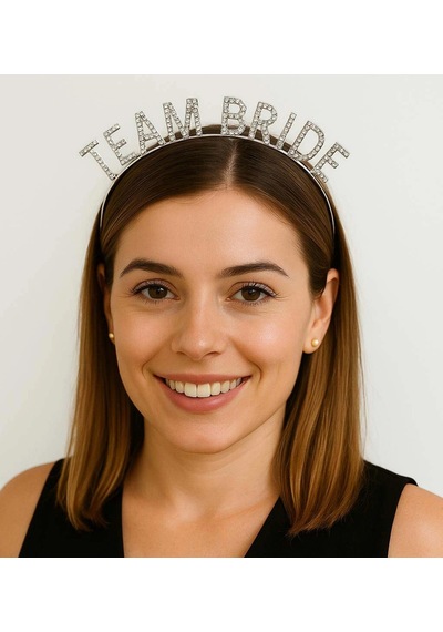 Gümüş Renk Team Bride Taç Plastik Gelin Ve Nedime Tacı 0  -  99