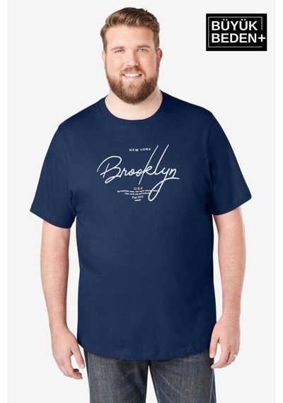 Superlife Erkek Büyük Beden El Yazılı Brooklyn Baskılı 3xl-6xl Bisiklet Yaka Tshırt Spr26bts510-6 Lacivert Superlife Erkek Büyük Beden El Yazılı Brooklyn Baskılı 3xl-6xl Bisiklet Yaka Tshırt Spr26bts510-6 Lacivert
