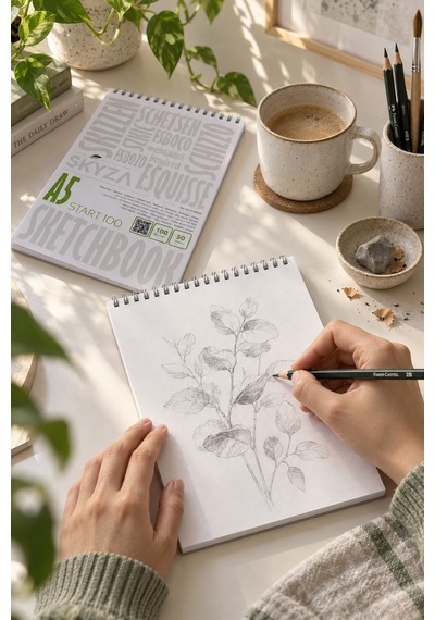 Skyza Start 100 Gr/m² A5 Sketchbook Eskiz Defteri 100 Syf, 50 Yaprak