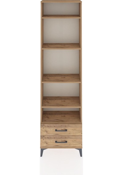 Arges Dolap 5 Raflı 2 Çekmeceli 60x30x221 Çam-çam Çam