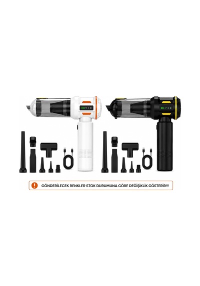 2'si 1 Arada Araç Süpürgesi Ve Hava Üfleyici, 20000 Pa Turbo Vakum, 8000 Mah, Type-c Şarjlı, 3 Kademeli Fırçasız Motor, Hepa Filtreli Kablosuz Mini El Süpürgesi Diğer