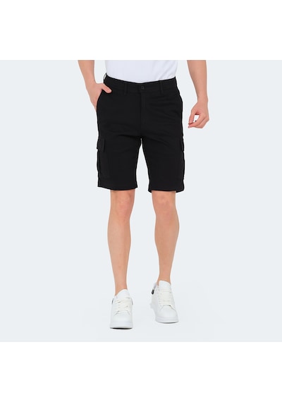 Slazenger EARNINGS Erkek Cepli Kargo Siyah Şort