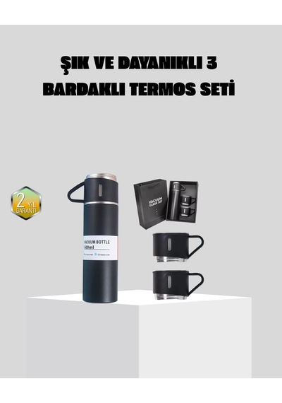 Mey İthalat Paslanmaz Çelik 500 Ml Termos Seti 8 Saat Isı Koruma, Vakumlu, Sızdırmaz Ve Taşınabil