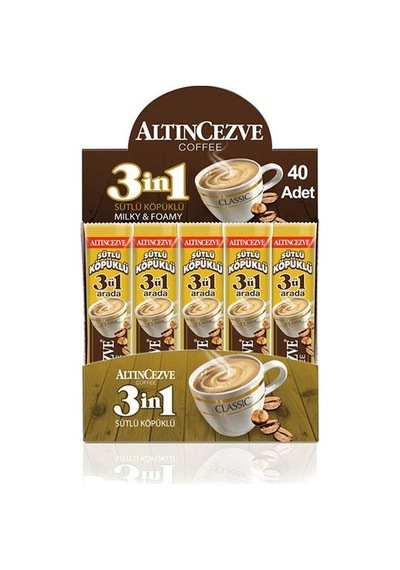 Altıncezve 3ü 1 Arada Üçü Bir Arada Sütlü Köpüklü Tek İçimlik 40 x 17 G