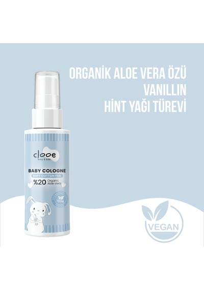 Hassas Ciltlere Özel Organik Aloe Vera Özlü Taze Pamuk Kokulu Soft Cotton Feel Bebek Kolonyası Çanta Boyu 3'lü