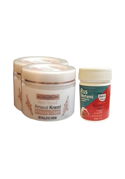 Three Brand Vücut Kremi 100 Ml Arnavut Kremi 2 Ad + Rus Merhemi 50 Ml 1 Ad