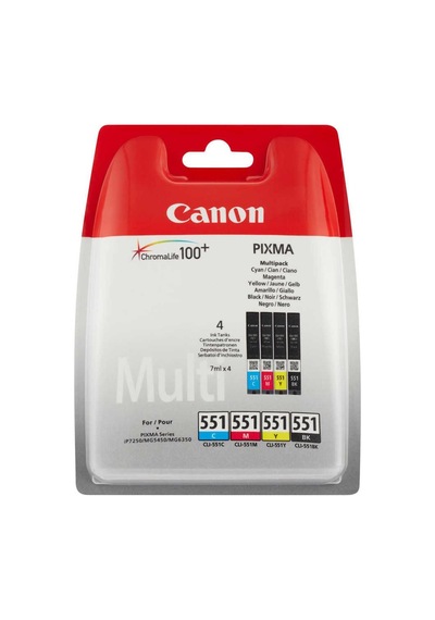 Canon CLI-551CMYBK 4 Renkli Mürekkep Kartuş 6509B009