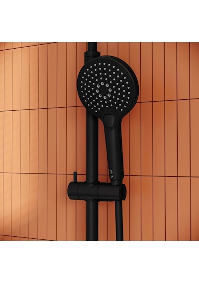 VitrA Aquaheat Bliss 240 2f Duş Kolonu Ve Termostatik Duş Bataryası Sistemi Mat Siyah A4720536 Siyah