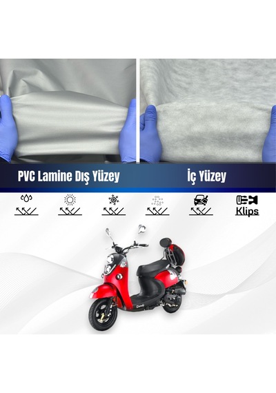 Kuba Trendy 50 Su Geçirmez Motosiklet Brandası Motor Branda