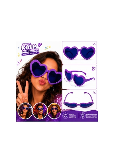 Mega Boy Mor Kalp Parti Gözlüğü - Wcav-884343 18
