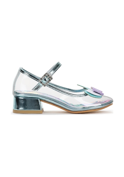 Kiko Kids Unicorn Kız Çocuk Topuklu Abiye Şeffaf Ayakkabı Su Yeşili Su Yeşili