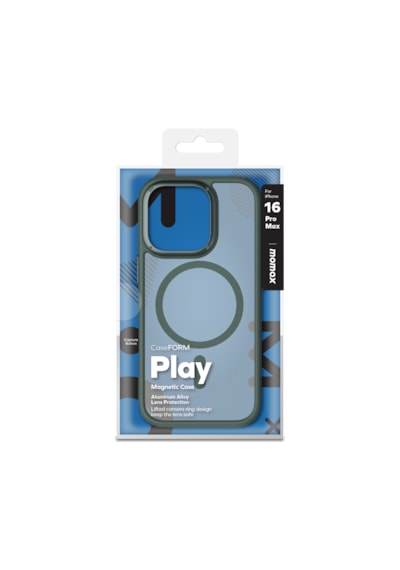 Momax Play CaseForm Apple Uyumlu iPhone 16 Pro Max Magsafe Kılıf Yeşil