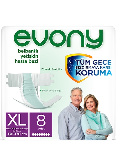 Evony Yetişkin Bezi X-Large 8 Adet