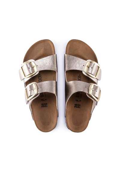 Birkenstock Arizona Big Buckle Kadın Terlik - Boz Koyu Bej