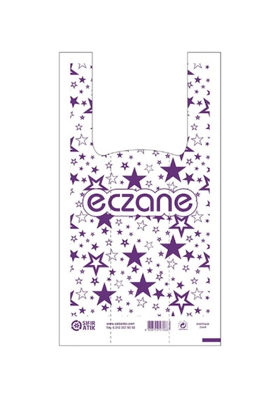 Eczane Poşeti Bio Atlet Tipi Küçük Boy Yıldızlı 215 Adet 22 x 6.5 x 40 CM