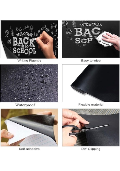 Roco Paper Çıkarılabilir Kara Tahta Blackboard Sticker Duvar Çıka