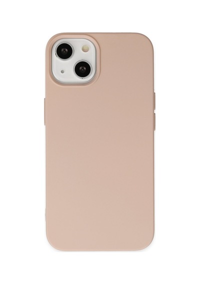 Apple iPhone Uyumlu 14 Plus - Kılıf Nano İçi Kadife Silikon - Pudra