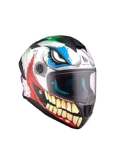 Mt Helmets Targo S Joke A5 Motosiklet Kaskı Beyaz S-