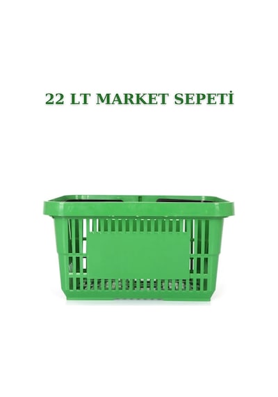 3 adet 22Litre Market ve Alışveriş Sepeti, Saplı Market Sepeti Y