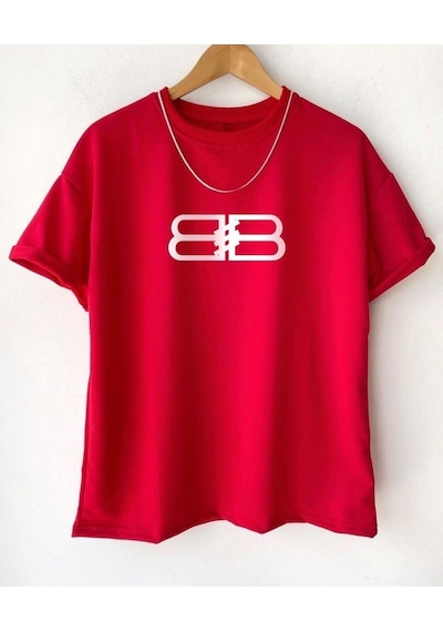 Flood Of Style Erkek Kırmızı Bb Baskılı Tshirt