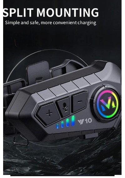 Y10 Kask Kulaklık Bluetooth Motosiklet Kulaklık 5,3 Bluetooth Intercom Motorsiklet Kulaklık