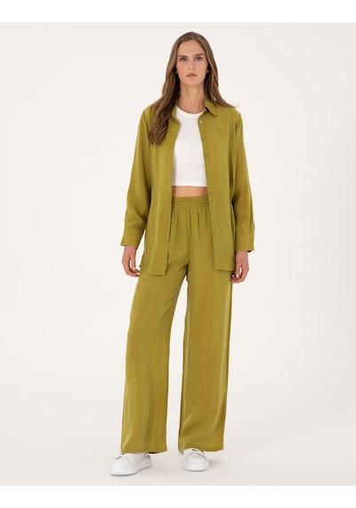 Pierre Cardin Kadın Yeşil Pantolon Kanvas-chino 50313692-vr257 Yeşil