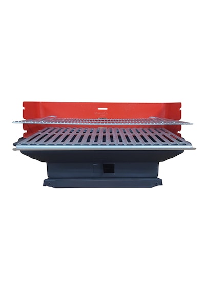 Piknik Mangalı Siperli, Yüksek Ayaklı, Katlanır - 1035 Siyah - Kırmızı