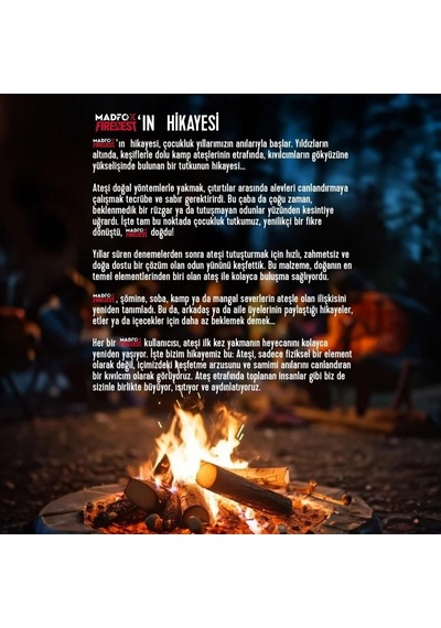 Madfox Firenest Doğal Odun Yünü Tutuşturucu 250 Gr Açık Bej