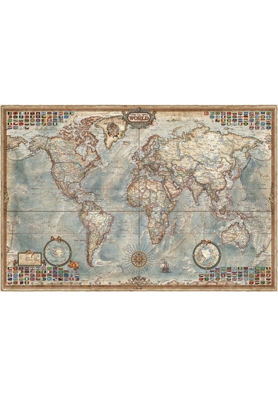 Educa 1500 Parça Puzzle Political Map of the World