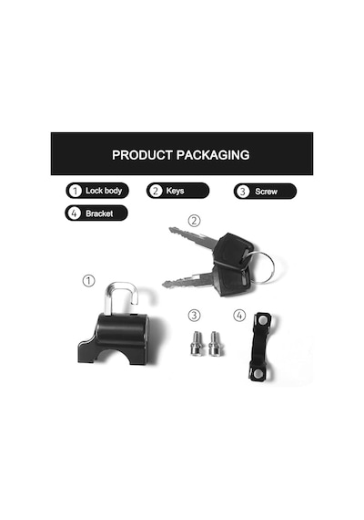 Kyrotech Universal Motosiklet Kask Kilidi 22 Ve 26 Mm Ayarlanabilir Gidon Uyumlu, Çift Anahtarlı Güvenlik Kilidi, Su Geçirmez, Çok Amaçlı Kask Ve Ekipman Sabitleme Aparatı Kyrotech Universal Motosiklet Kask Kilidi 22 Ve 26 Mm Ayarlanabilir Gidon Uyumlu, Çift Anahtarlı Güvenlik Kilidi, Su Geçirmez, Çok Amaçlı Kask Ve Ekipman Sabitleme Aparatı