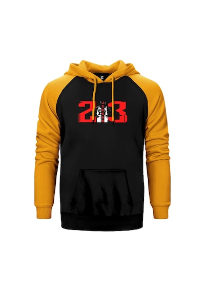 Michael Jordn 23 Sarı Renk Reglan Kol Kapşonlu Sweatshirt Sarı