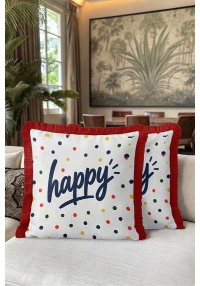 Happy Puantiyeli Konfeti Saçaklı Yastık Kılıfı - Neşeli Çocuk Odası Kırmızı Püsküllü Kırlent Kılıfı Serin Esinti Nova Happy Puantiyeli Konfeti Saçaklı Yastık Kılıfı - Neşeli Çocuk Odası Kırmızı Püsküllü Kırlent Kılıfı Serin Esinti Nova