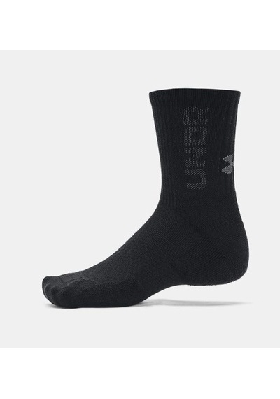 Under Armour Ua 3-maker Mid-crew 3'lü Unisex Çorap 1373084-001 Siyah