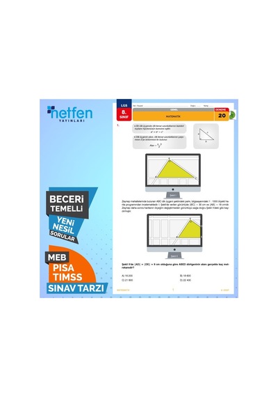Netfen 8.Sınıf Lgs Matematik 20 Li Deneme Sınavı Fasikül Soru