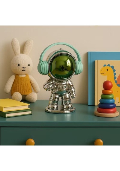 Dekoratif Astronot Heykelcik Reçine + Galvaniz Kaplama 1.