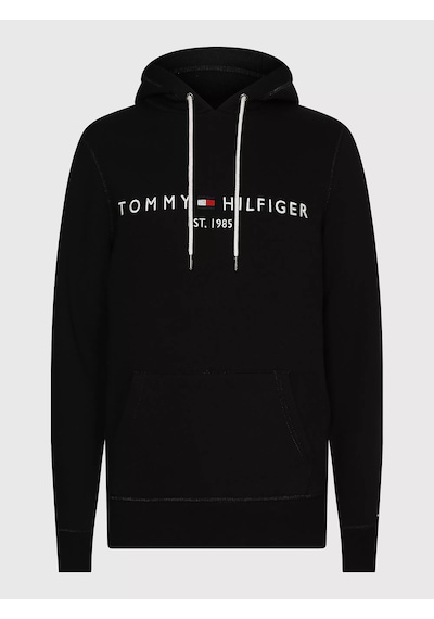 Tommy Hilfiger Erkek Core Tommy Logolu Sweatshirt - Siyah Siyah