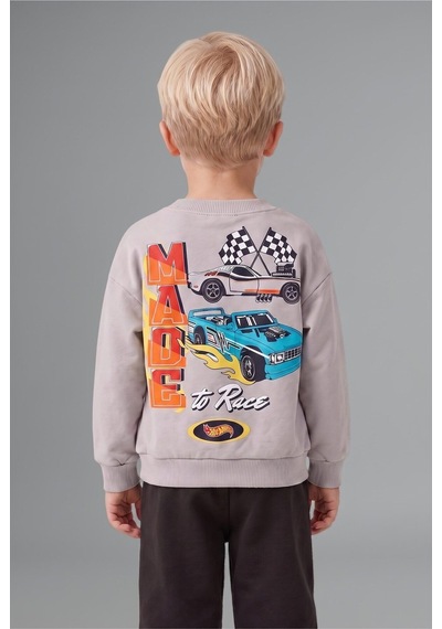 Defacto Hot Wheels Lisanslı Baskılı Bisiklet Yaka Basic Sweatshirt Ve Jogger Eşofman Altı 2li Takım Erkek Bebek I0151a526wngr91 Gri-gr91