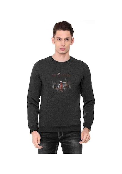 Katatonia The Night Is The New Baskılı Füme Erkek Örme Sweatshirt