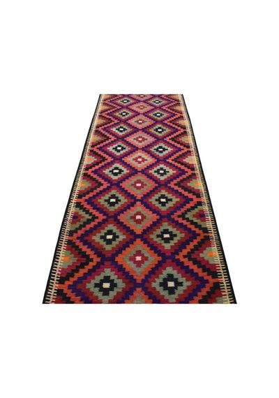 Kilim Antik El Dokuma Yün Yolluk Herki Doğu Anadolu Kilimi 0098 - Yeni - Çok Renkli