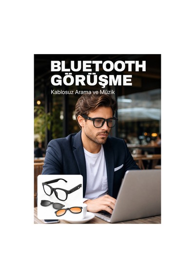 Yapay Zekâ Destekli Akıllı Bluetooth Gözlük Dokunmatik Kontrol Manyetik Lens Ve Kablosuz Görüşme Öze Çok Renkli