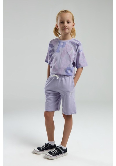 U.s. Polo Assn. Kız Çocuk Mor Bermuda Takım Us2085 Mor