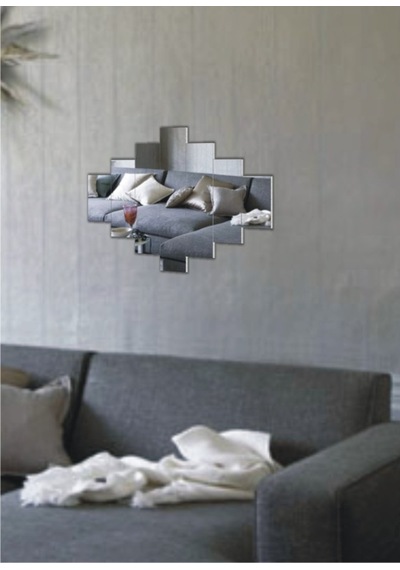 M3 Decorium Saft Dekoratif Ayna Gümüş