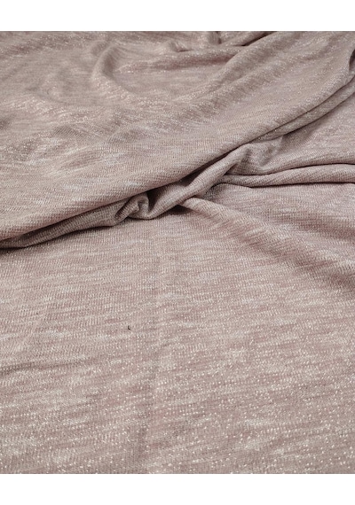 Pembe Simli İnce Örme Kumaş En 130 Cm X Boy 330 Cm -10547 Pembe