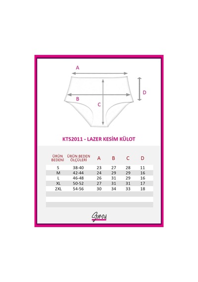 Sensu Kadın Yüksek Bel Lazer Kesim Külot 3'lü Kts2011 Gri