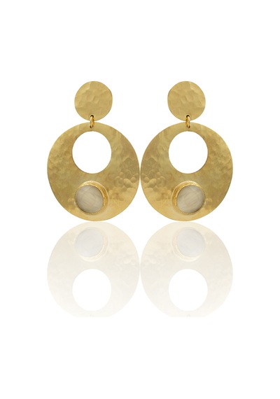 Kadir Jewellery 22 Ayar Altın Kaplama Vintage Küpe -el İşçiliği Ve Hipoalerjenik Küpe Beyaz 71805634