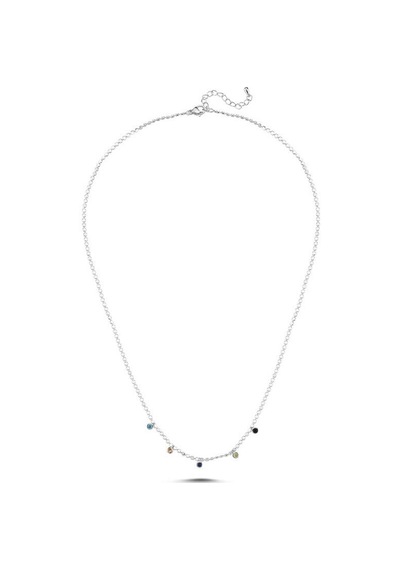 Perry Rhodium Kolye Beyaz