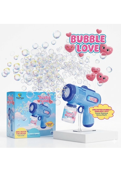 Otomatik Baloncuk Makinesi Pilli Köpük Tabancası - 2026 Model Sızdırmaz Tasarım Bubble Gun